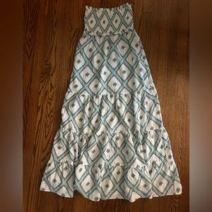 Forever 21 Blue and White Floral Maxi Dress New No Tags